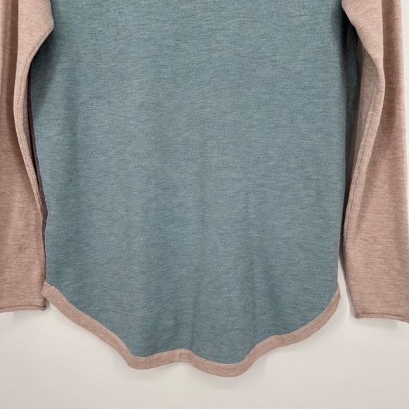 Smartwool Shadow Pine Colorblock Sweater Wool Blend Knit Crew Neck Pullover - Picture 10 of 13